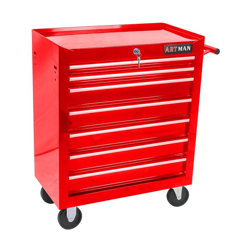 7 Drawers Multifunctional Tool Cart with Wheels