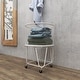 preview thumbnail 40 of 52, CosmoLiving by Cosmopolitan Industrial Iron Rolling Storage Basket Cart - 17 x 17 x 25
