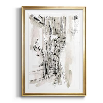 Europe Street Sketches I Premium Framed Print - Ready to Hang
