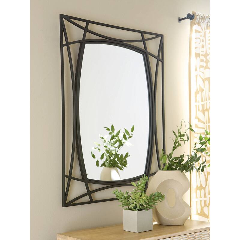 Signature Design by Ashley Freenville Black Accent Mirror - 30" W x 1" D x 40" H