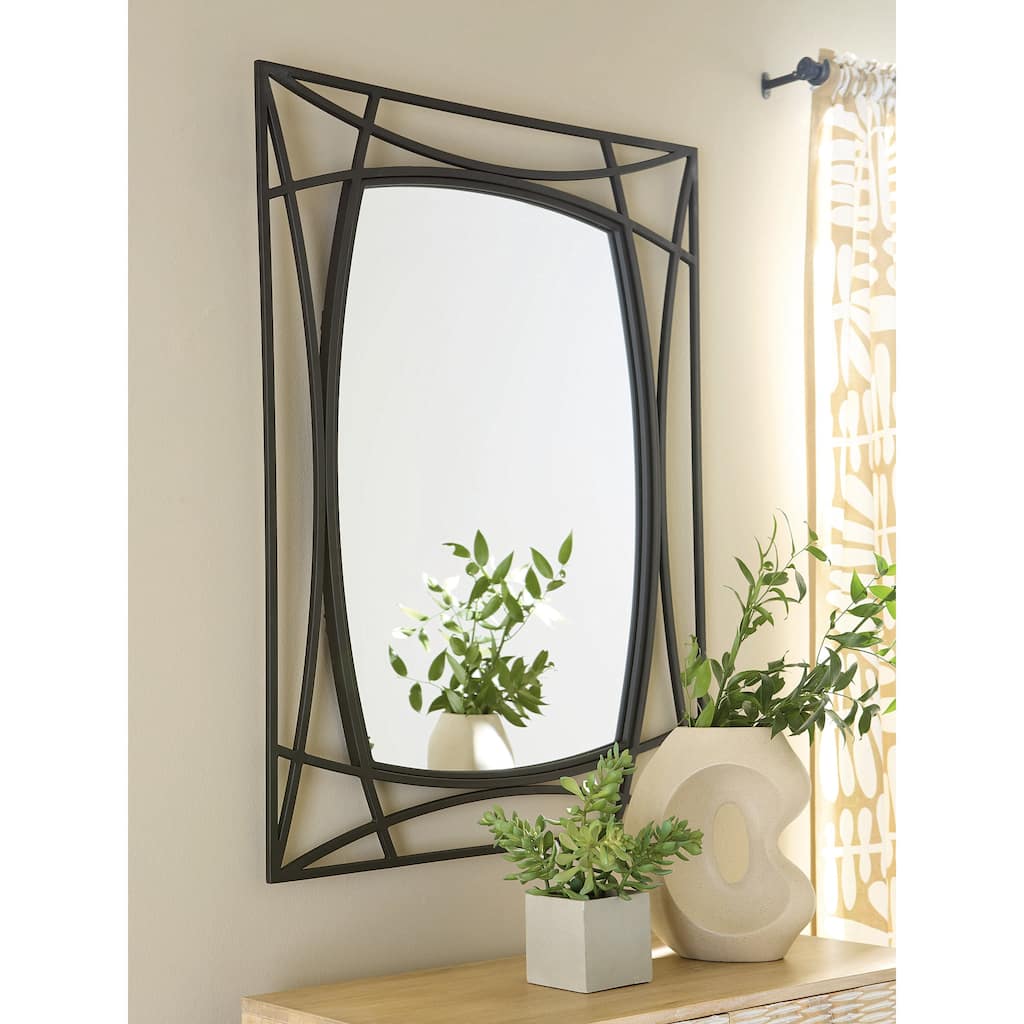 Signature Design by Ashley Freenville Black Accent Mirror - 30" W x 1" D x 40" H