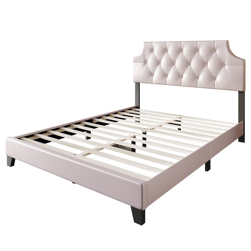 Clayfell Mexico Tufted Upholstered Platform Bed