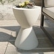 preview thumbnail 39 of 48, Loft 14" Modern MGO Side Table, Round Hourglass End Table, Indoor/Outdoor Accent Table for Patio