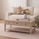 preview thumbnail 1 of 10, SAFAVIEH Manelin White Washed Coffee Table With Storage Drawers - 54" W x 23.6" D x 19.3" H