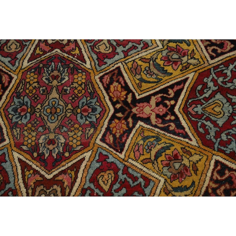 Kerman Ravar Antique Persian Rug Handmade Wool Carpet - 4'6" x 7'2"