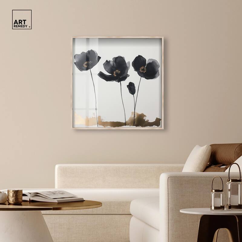 Nocturnal Flowers I Shadowbox by Art Remedy