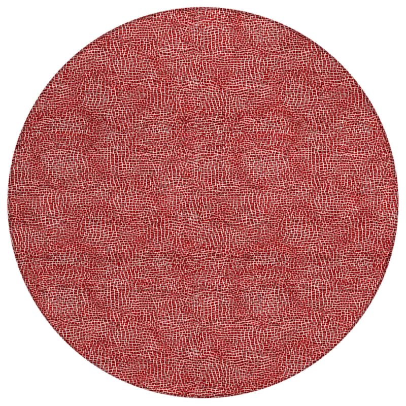 Machine Washable Indoor/ Outdoor Solid Modern Chantille Rug