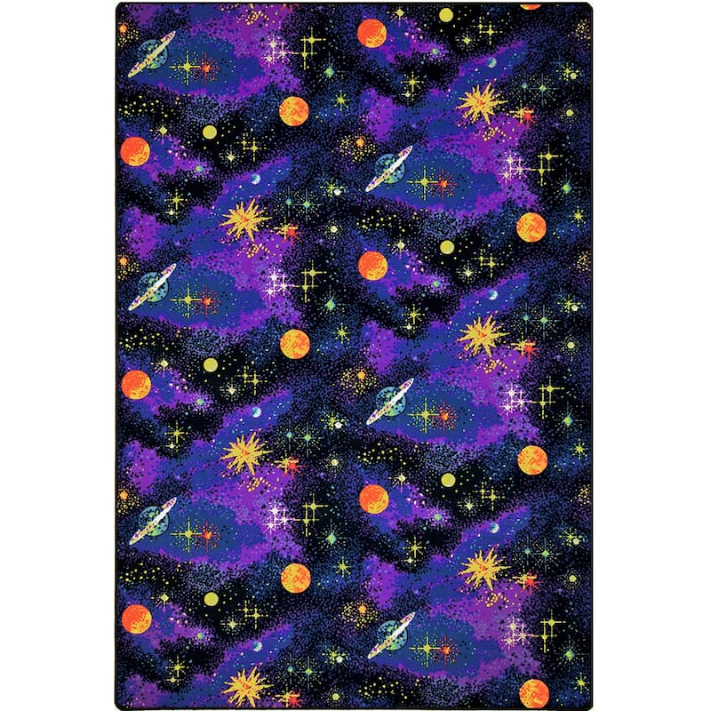 Space Explorer Fluorescent Nylon Area Rug