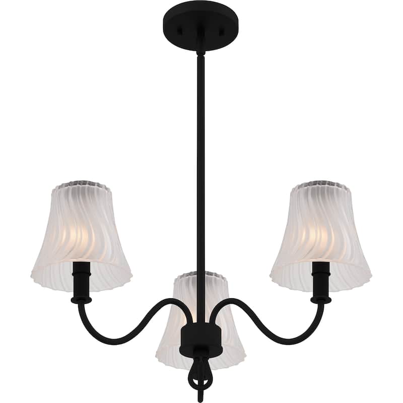 McKinney 3-Light Matte Black Chandelier