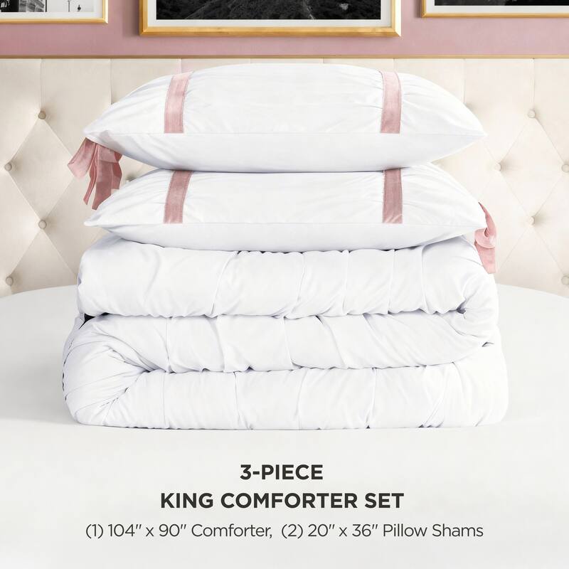 Juicy Couture Amelie Bows Ruched Comforter Sets