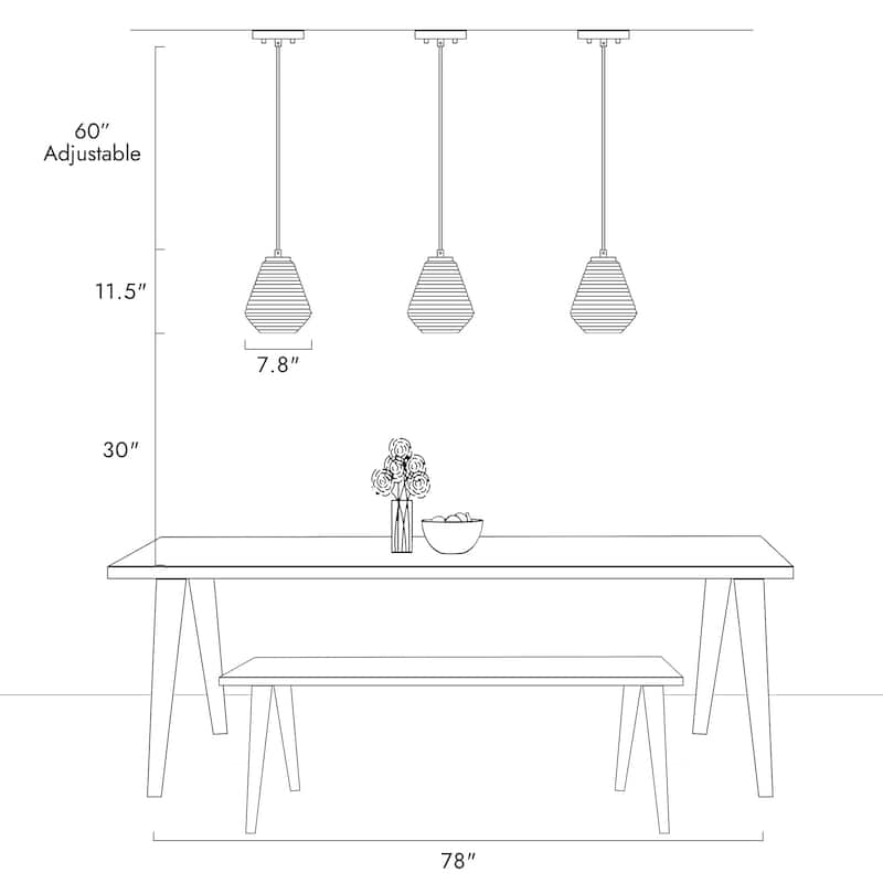 Modern Unique 1-light Ripped Glass Pendant Light Pear-Shaped Kitchen Island Light for Dining Room - 7.8"D × 11.5"H