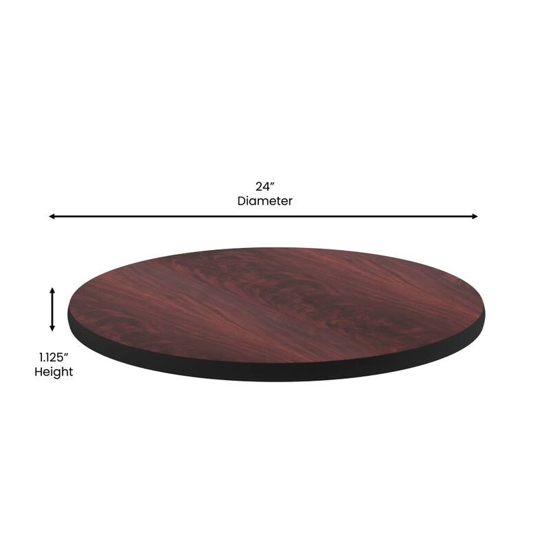 24'' Round Table Top with Reversible Laminate Top
