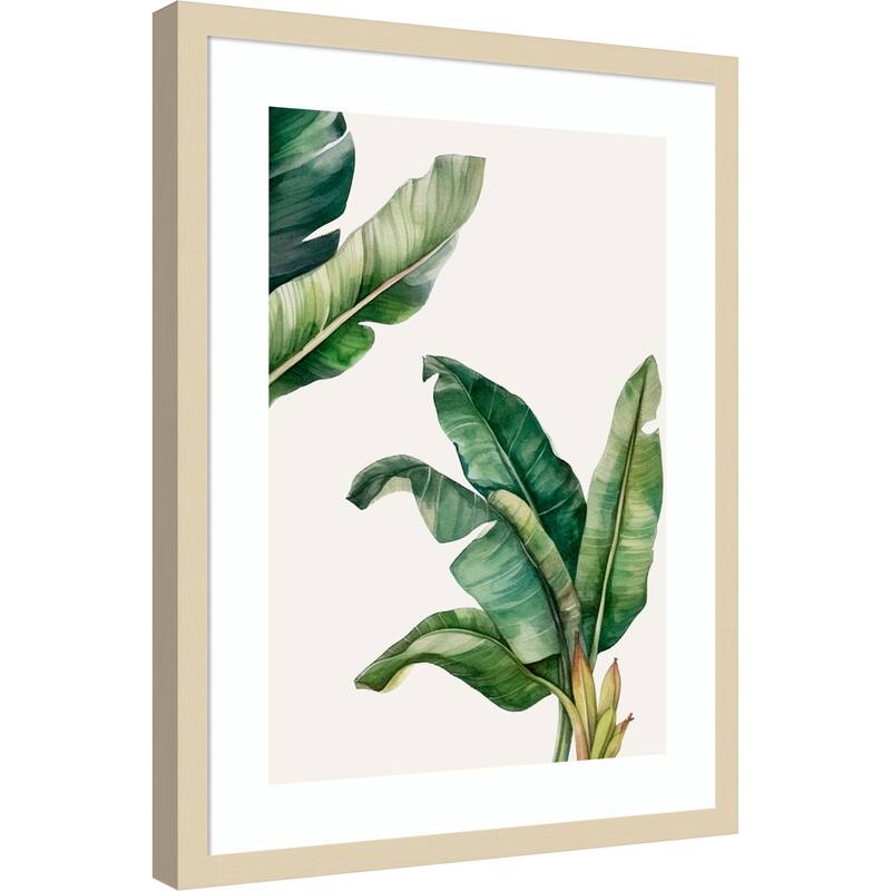 Green Leaves by Elizabeth C Wood Framed Wall Art Print