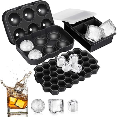 Ice Tray -3 Shapes, Ball, Square, Honeycomb