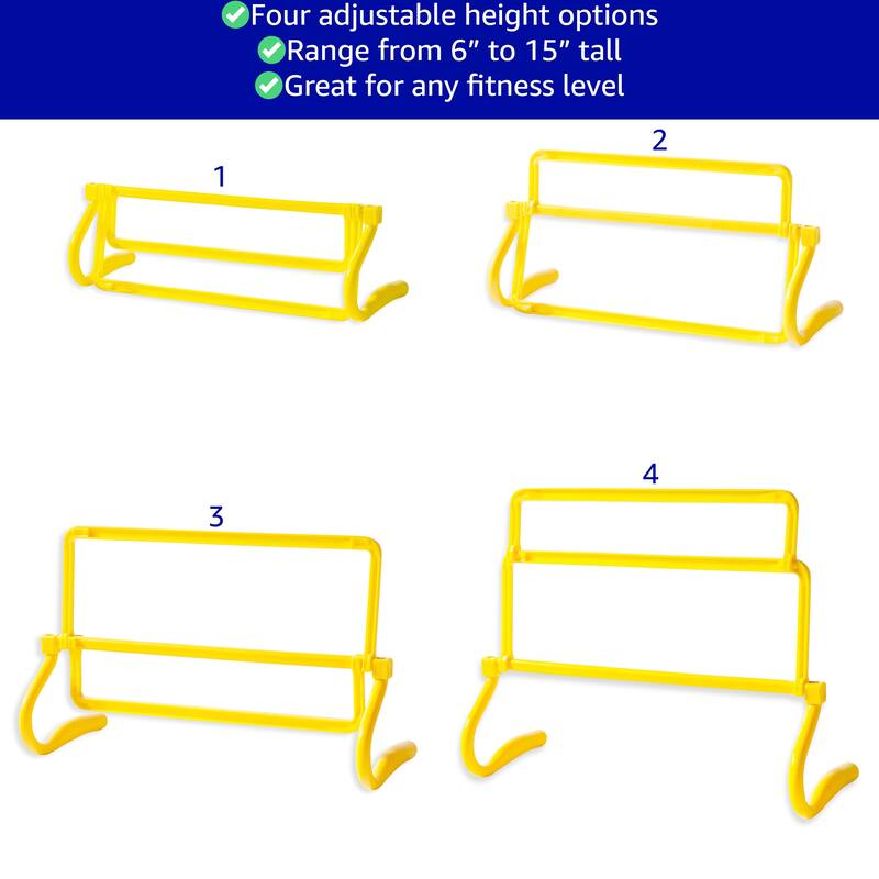 Trademark Innovations Adjustable Speed Training Hurdles (Set of 5)