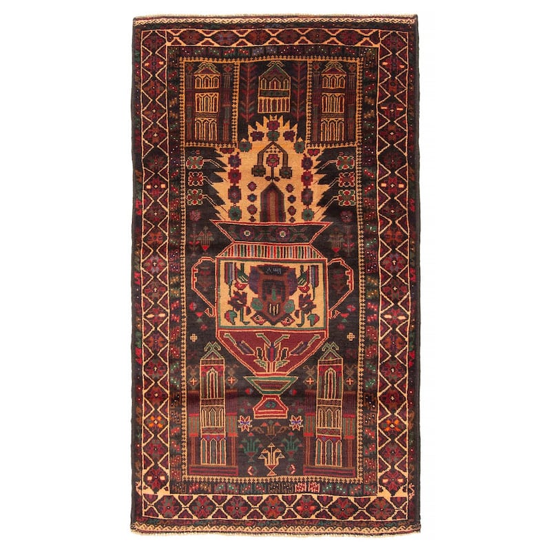 Teimani Taupe Rug 3'0" x 5'4" - 3'0 x 5'4 - Taupe - 3'0 x 5'4