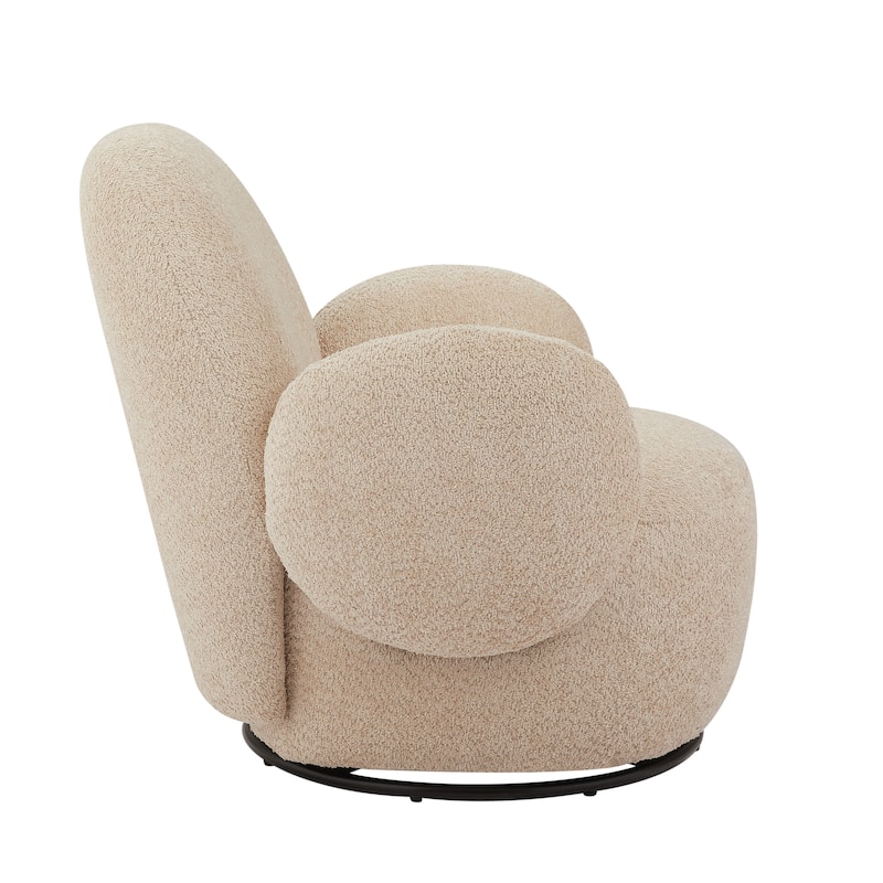 Fabric Swivel Accent Chair with 360° Rotation Modern Lounge Chair (260lb Capacity)