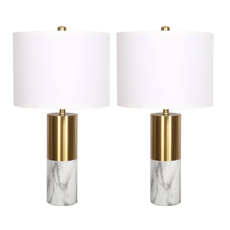 2Pack Desk Lamp Light Luxury Marble Table Lamp