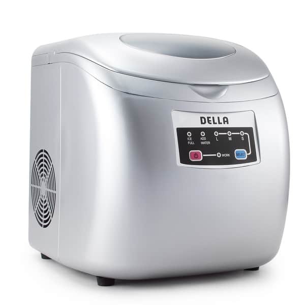 Della Portable Ice Maker Easy-Touch Buttons 26lb Per Day Countertop Machine  3 Selectable Cube Sizes -Silver - Bed Bath & Beyond - 15861040
