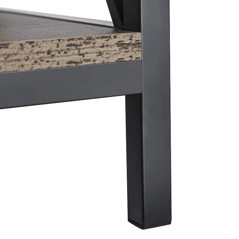 3-Tier TV Stand for TVs up to 60" with Open Storage Shelves