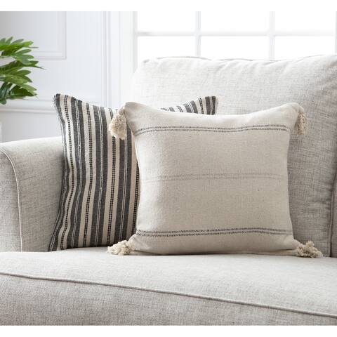 Chanasya Jacquard Cotton Stripe Throw Pillow Cover Set