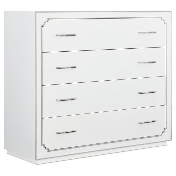 Hooker Furniture 1652-90011-2 50" Wide 4 Drawer Poplar Wood Dresser from the Modern Romance Collection - White Linen