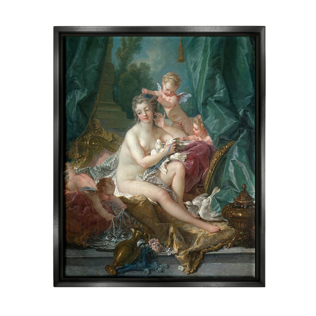 Stupell The Toilette of Venus Francois Boucher Classic Painting Floater Frame, Design by one1000paintings