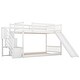 preview thumbnail 19 of 24, Artsy Twin over Twin Bunk Bed with Convertible Slide and Stairway, Space-saving Low Bunk Design, Sturdy and Long-lasting, Gray