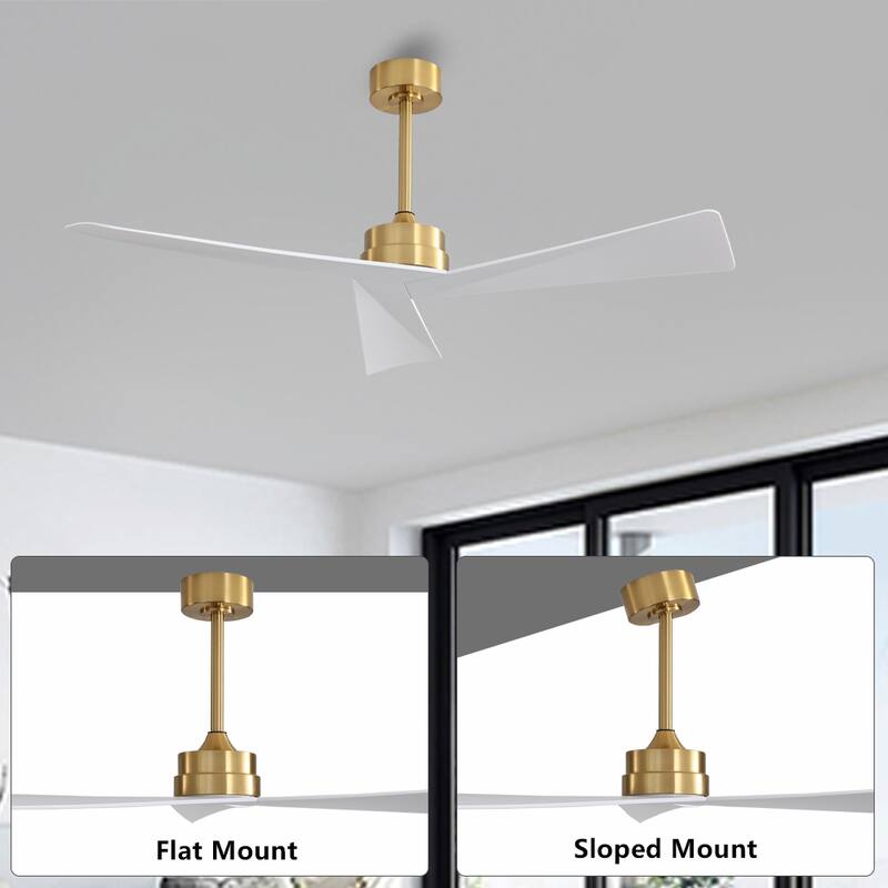 WINGBO 52" 3 ABS Blades DC Motor Ceiling Fan with Remote Control