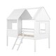preview thumbnail 4 of 26, Stylish & Playfun Design Low Loft Bed with Roof, Ladder, Guardrail and Windows, Twin Size