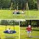 preview thumbnail 6 of 7, Outdoor Backyard 2 Seat Children Metal Swing Set for Kids Age 3 Up