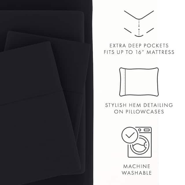 Becky Cameron Ultra-soft Deep Pocket Microfiber 4-piece Bed Sheet Set