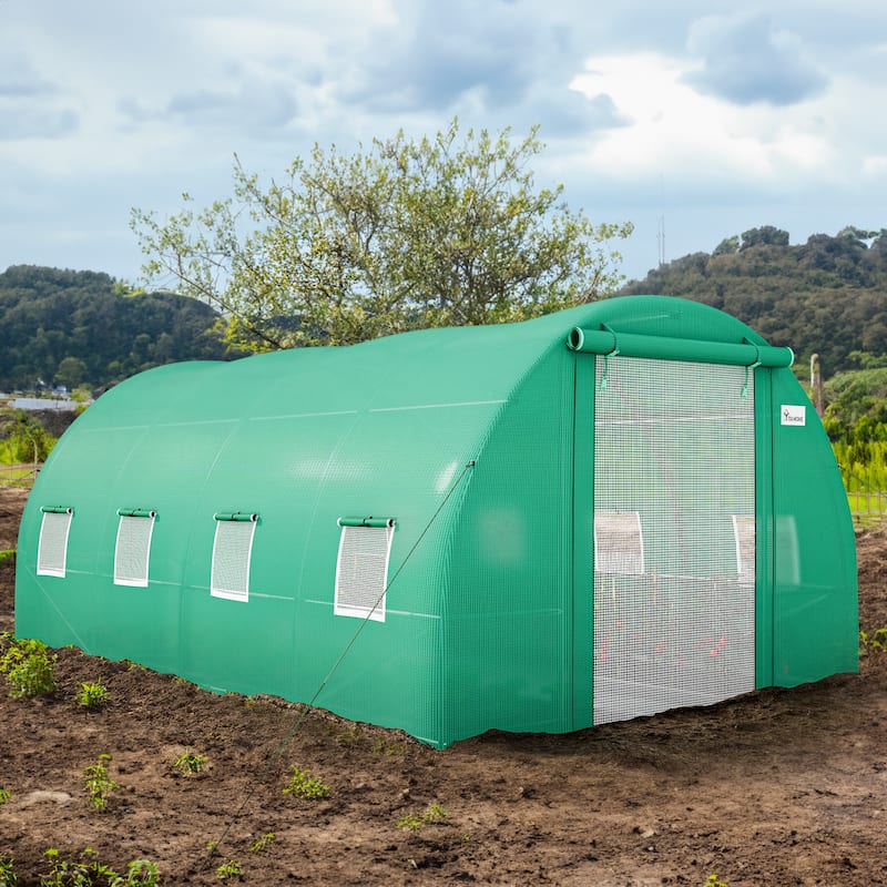 Moasis Walk-in Greenhouse with Reinforced Steel Frame - 10'W x 20'D x 6.6'H