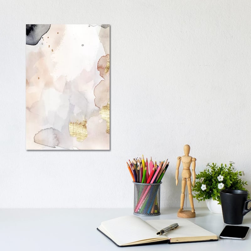 iCanvas "Indigo Blush and Gold I" by Victoria Barnes Canvas Print - 12x8x0.75