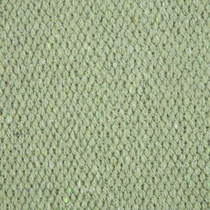 Handwoven Geometric Striped Cotton Throw Pillow Cover - 20" - Green and White