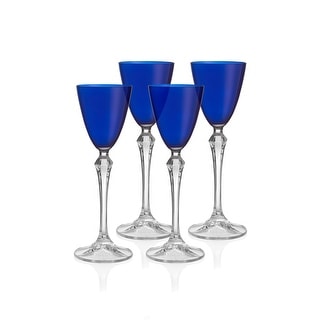 Majestic Gifts Inc. Vivid Liquor Glass Blue, 3 oz. Set of 4