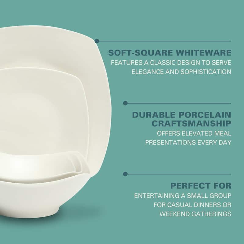 Gibson Home Rothenberg Stackable 40-Piece Porcelain Dinnerware Set