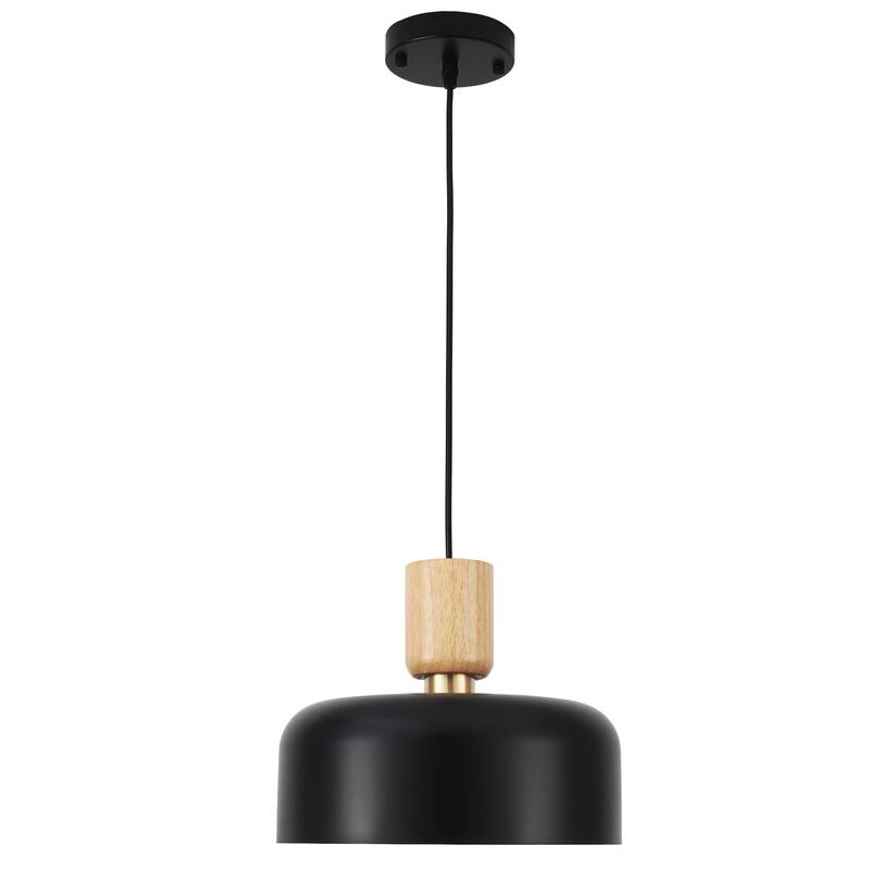 1-Light Industrial Pendant Light with Metal Shade for Bedroom Dining Room Kitchen