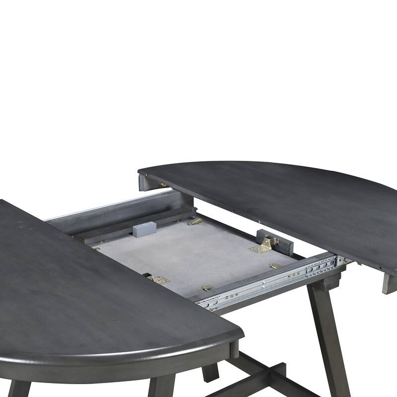 Round Wood Dining Table, Farmhouse Round Extendable Dining Table Kitchen Table for Dining Room, Kitchen