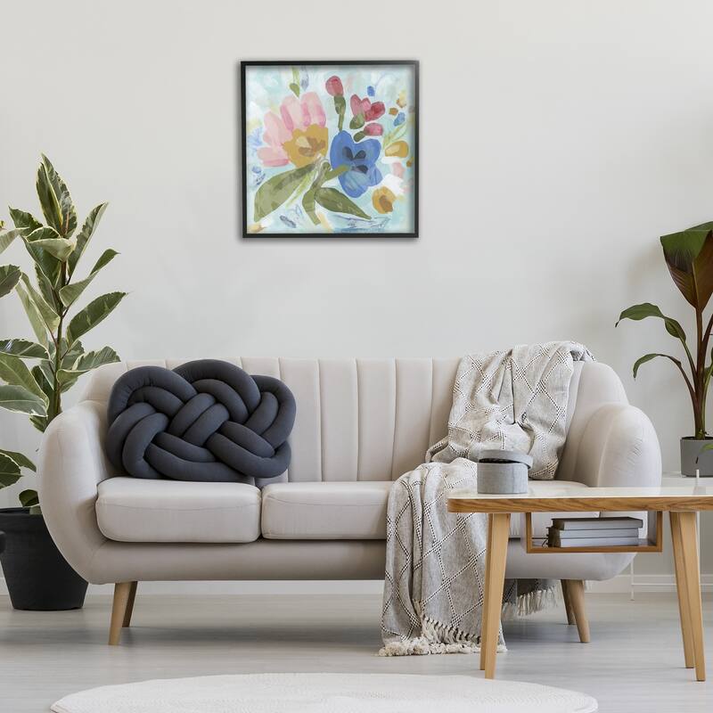 Stupell Stylish Pop Flowers Framed Giclee Art Design By June Erica Vess