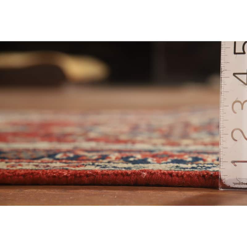 Hand Knotted Oriental 100% Wool Carpet Traditional Medallion Oranges & Rust Heriz (serapi) Area Rug - 5' 1'' X 3' 0''