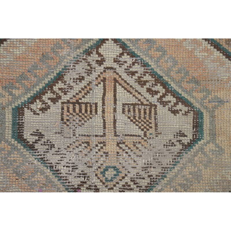 Distressed Bakhtiari Antique Persian Area Rug Hand-Knotted Wool Carpet - 4'5" x 7'0"