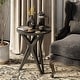 preview thumbnail 14 of 21, COZAYH Pedestal Farmhouse End Table, Distressed Top with Base for Modern Farmhouse, Boho Decor, Round