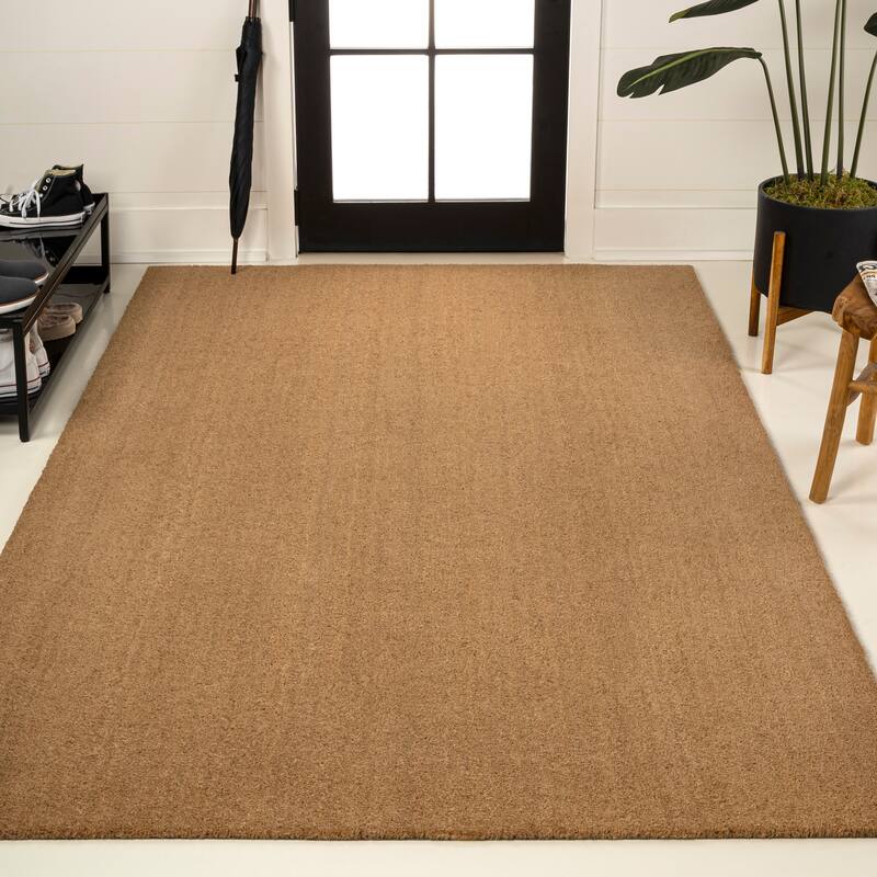 JONATHAN Y Classic Natural Coir Indoor/Outdoor Mat - Light Brown - 6 X 9