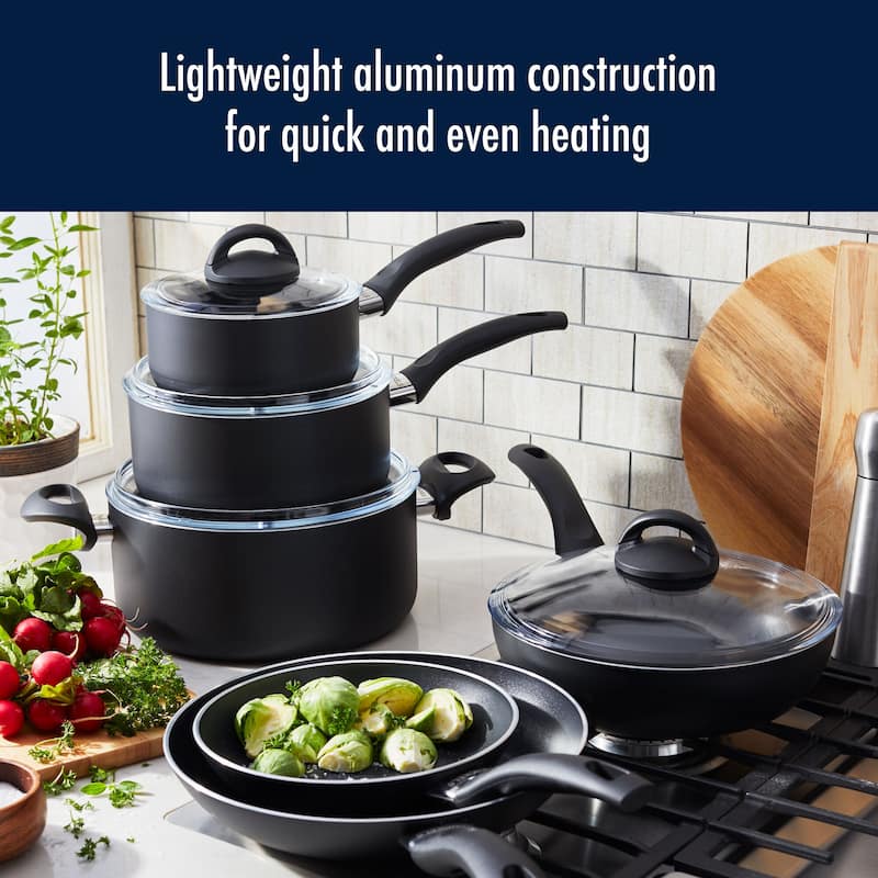 Henckels Everlift 10-pc Traditional Nonstick Cookware Set - Black