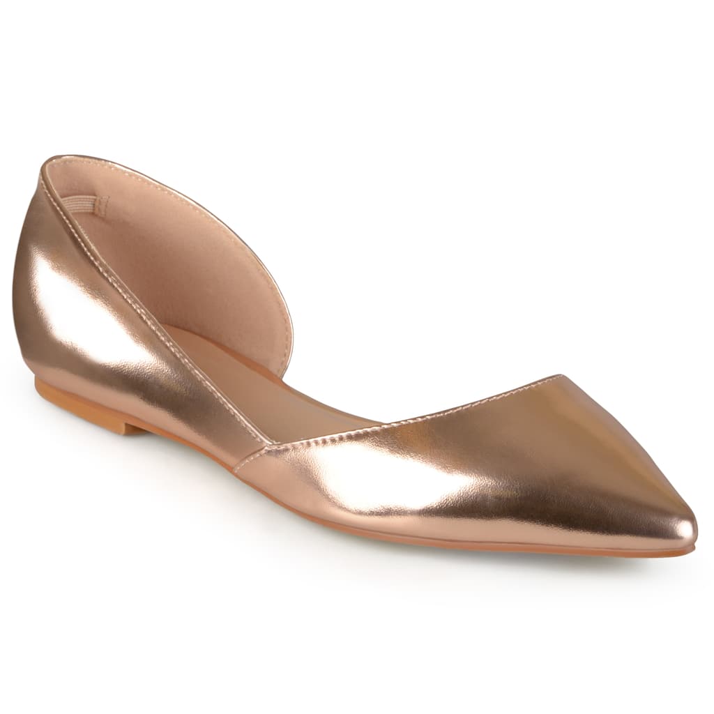 Journee Collection Women's Cortni Slip On Pointed Toe D'Orsay Flats