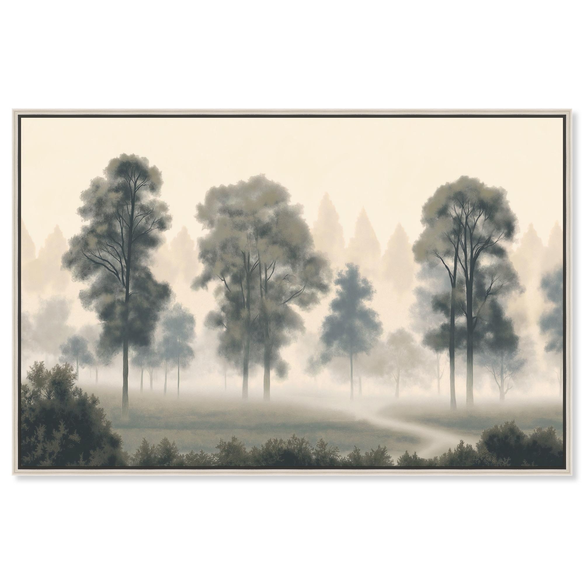 Trees in the Mist I Canvas Rustic Farmhouse Art by Art Remedy
