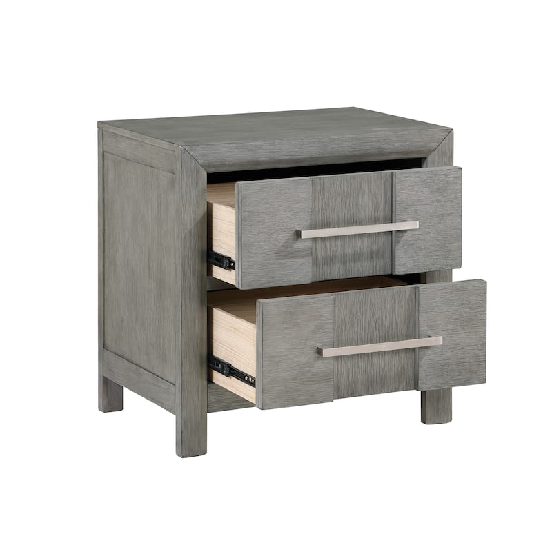 Modern Style 2-Drawer Nightstand Made with Wood