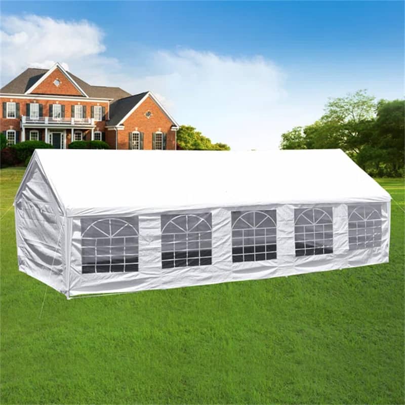 White Party Tent for Family Party Wedding - 16 Ft. W x 32 Ft. D