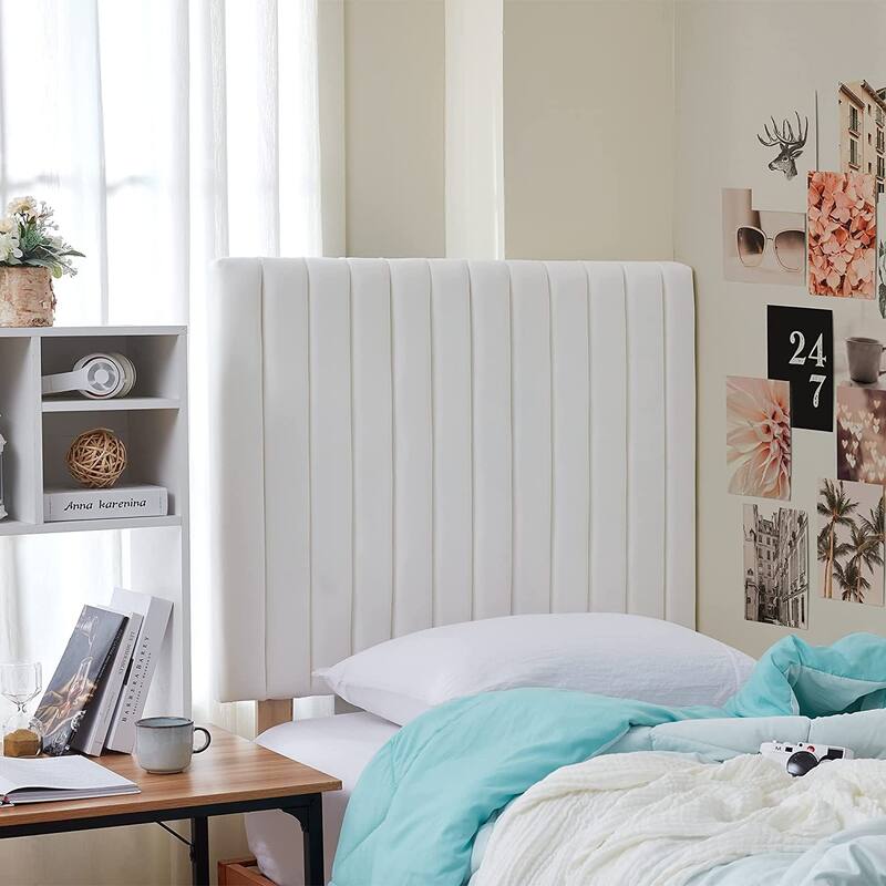 Tavira Allure® College Dorm Headboard - Classic Panel by DormCo - Velvety White